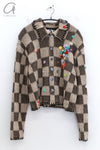 YANYAN KNITS 24 Autumn and Winter Work Jacket YYK-YYW24-1161-ZONGYANMAI Brown/Oatmeal